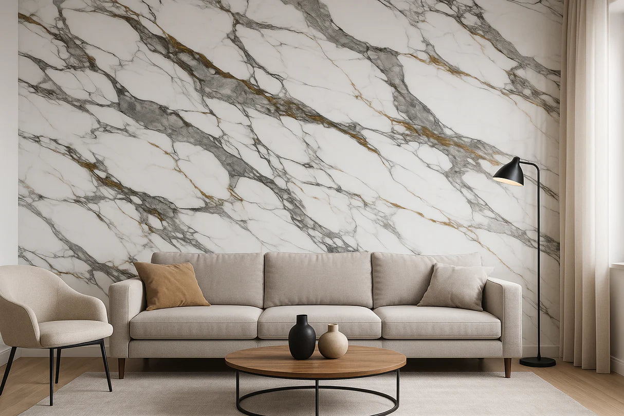 Pannello Adesivo da Parete Marmorizzato - 120x300 cm